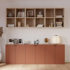 Porte battante terracotta GoodHome Atomia H. 224,7 x L. 37,2 cm