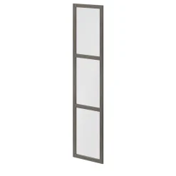 Porte battante verre opaque effet chêne grisé GoodHome Atomia H. 224,7 x L. 49,7 cm