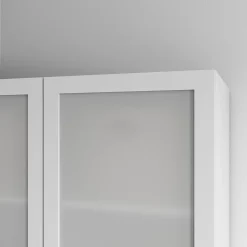 Porte battante verre opaque blanche GoodHome Atomia H. 224,7 x 49,7 cm
