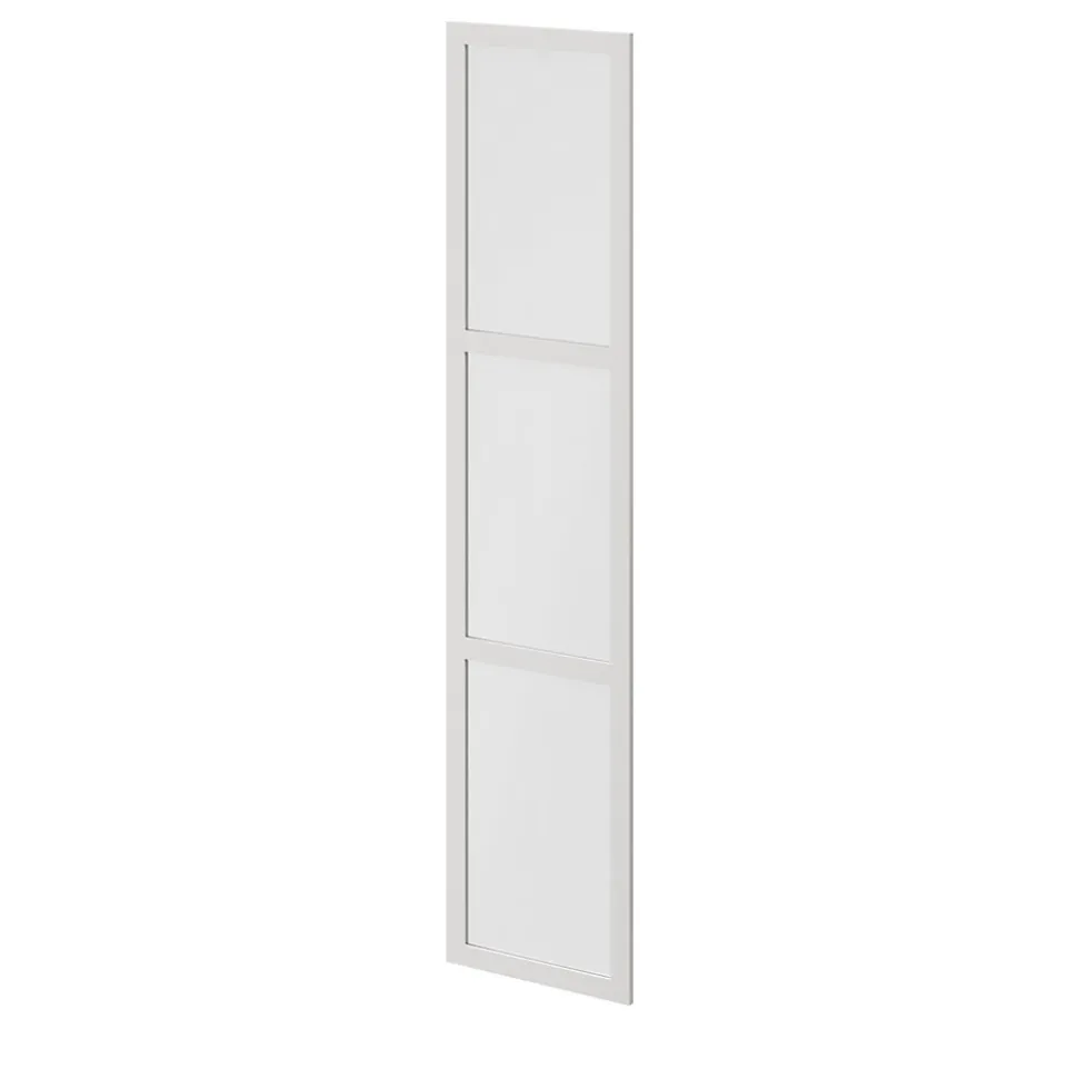 Porte battante verre opaque blanche GoodHome Atomia H. 224,7 x 49,7 cm