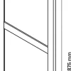 Porte battante verre transparent effet chêne GoodHome Atomia H. 187,2 x L. 49,7 cm