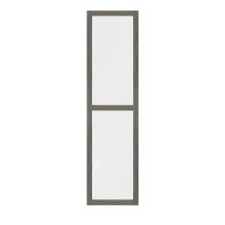 Porte battante verre transparent effet chêne grisé GoodHome Atomia H. 187,2 x L. 49,7 cm