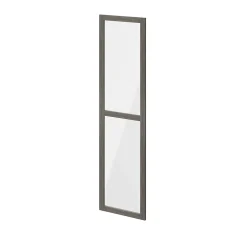 Porte battante verre transparent effet chêne grisé GoodHome Atomia H. 187,2 x L. 49,7 cm