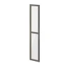 Porte battante verre transparent effet chêne grisé GoodHome Atomia H. 187,2 x L. 37,2 cm