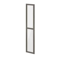 Porte battante verre transparent effet chêne grisé GoodHome Atomia H. 187,2 x L. 37,2 cm