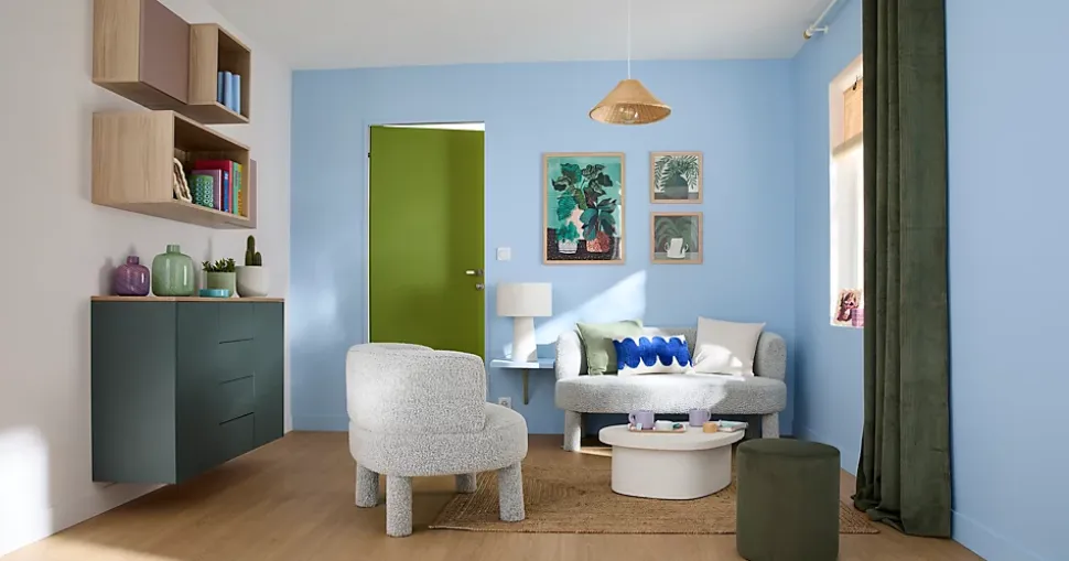 Porte battante vert forêt GoodHome Atomia H. 74,7 x l. 37,2 cm