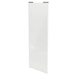 Porte de placard coulissante blanc brillant profil blanc GoodHome Arius H. 248,5 x L. 92.2 cm + amortisseurs