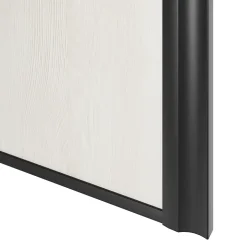 Porte de placard coulissante atelier bois nordique profil noir GoodHome Arius H. 248,5 x L. 91.2 cm + amortisseurs