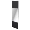 Porte de placard coulissante avec miroir noir profil gris GoodHome Arius H. 248,5 x L. 77.2 cm + amortisseurs