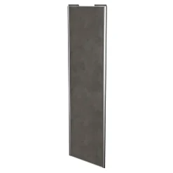 Porte de placard coulissante gris antique profil gris GoodHome Arius H. 248,5 x L. 77.2 cm + amortisseurs