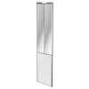 Porte de placard coulissante atelier blanc brillant profil gris GoodHome Arius H. 248,5 x L. 61.2 cm + amortisseurs