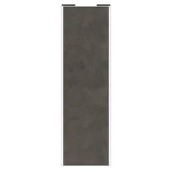 Porte de placard coulissante gris antique profil blanc GoodHome Arius H. 248,5 x L. 77.2 cm + amortisseurs