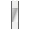 Porte de placard coulissante avec miroir blanc brillant profil noir GoodHome Arius H. 248,5 x L. 62.2 cm + amortisseurs