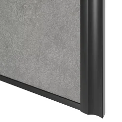 Porte de placard coulissante atelier béton profil noir GoodHome Arius H. 248,5 x L. 61.2 cm + amortisseurs