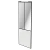 Porte de placard coulissante atelier blanc brillant profil noir GoodHome Arius H. 248,5 x L. 91.2 cm + amortisseurs