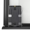 Porte de placard coulissante atelier blanc brillant profil noir GoodHome Arius H. 248,5 x L. 76.2 cm + amortisseurs