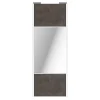 Porte de placard coulissante avec miroir gris antique profil blanc GoodHome Arius H. 248,5 x L. 92.2 cm + amortisseurs