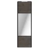 Porte de placard coulissante avec miroir gris antique profil noir GoodHome Arius H. 248,5 x L. 77.2 cm + amortisseurs