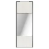 Porte de placard coulissante avec miroir bois nordique profil gris GoodHome Arius H. 248,5 x L. 92.2 cm + amortisseurs