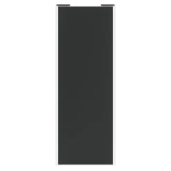 Porte de placard coulissante anthracite profil blanc GoodHome Arius H. 248,5 x L. 92.2 cm + amortisseurs