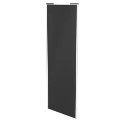 Porte de placard coulissante anthracite profil blanc GoodHome Arius H. 248,5 x L. 92.2 cm + amortisseurs