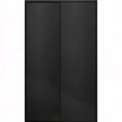 Porte de placard coulissante décor noir 120 x 250 cm vendue par 2