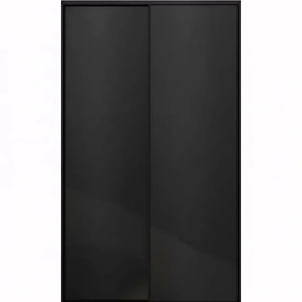 Porte de placard coulissante décor noir 120 x 250 cm vendue par 2