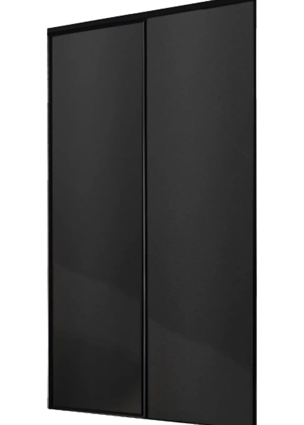 Porte de placard coulissante décor noir 120 x 250 cm vendue par 2