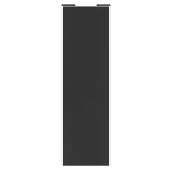 Porte de placard coulissante anthracite profil blanc GoodHome Arius H. 248,5 x L. 77.2 cm + amortisseurs
