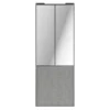 Porte de placard coulissante atelier béton profil gris GoodHome Arius H. 248,5 x L. 91.2 cm + amortisseurs