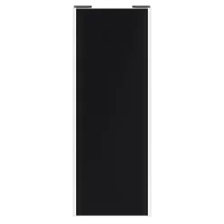 Porte de placard coulissante noir mat profil blanc GoodHome Arius H. 248,5 x L. 92.2 cm + amortisseurs