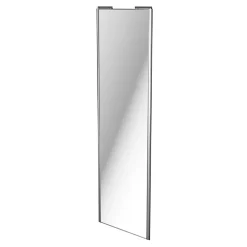 Porte de placard coulissante miroir profil gris GoodHome Arius H. 248,5 x L. 77.2 cm + amortisseurs
