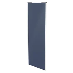 Porte de placard coulissante bleu profil blanc GoodHome Arius H. 248,5 x L. 92.2 cm + amortisseurs
