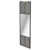 Porte de placard coulissante avec miroir effet chêne grisé profil noir GoodHome Arius H. 248,5 x L. 77.2 cm + amortisseurs