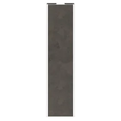 Porte de placard coulissante gris antique profil blanc GoodHome Arius H. 248,5 x L. 62.2 cm + amortisseurs
