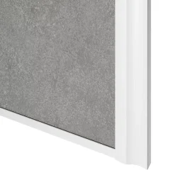 Porte de placard coulissante atelier béton profil blanc GoodHome Arius H. 248,5 x L. 91.2 cm + amortisseurs