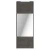 Porte de placard coulissante avec miroir gris antique profil gris GoodHome Arius H. 248,5 x L. 92.2 cm + amortisseurs