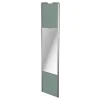 Porte de placard coulissante avec miroir vert de gris profil gris GoodHome Arius H. 248,5 x L. 62.2 cm + amortisseurs