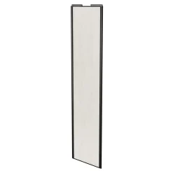 Porte de placard coulissante bois nordique profil noir GoodHome Arius H. 248,5 x L. 62.2 cm + amortisseurs