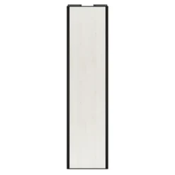 Porte de placard coulissante bois nordique profil noir GoodHome Arius H. 248,5 x L. 62.2 cm + amortisseurs