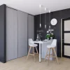 Porte de placard coulissante béton profil gris GoodHome Arius H. 248,5 x L. 77.2 cm + amortisseurs