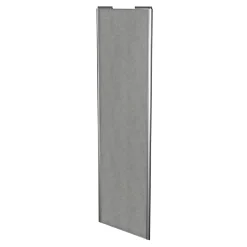 Porte de placard coulissante béton profil gris GoodHome Arius H. 248,5 x L. 77.2 cm + amortisseurs