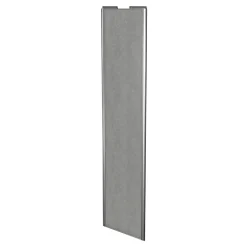 Porte de placard coulissante béton profil gris GoodHome Arius H. 248,5 x L. 62.2 cm + amortisseurs