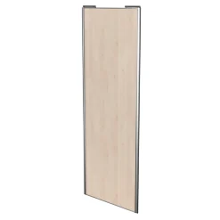 Porte de placard coulissante effet chêne clair profil gris GoodHome Arius H. 248,5 x L. 92.2 cm + amortisseurs