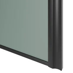 Porte de placard coulissante atelier vert de gris profil noir GoodHome Arius H. 248,5 x L. 76.2 cm + amortisseurs