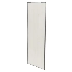 Porte de placard coulissante bois nordique profil gris GoodHome Arius H. 248,5 x L. 92.2 cm + amortisseurs