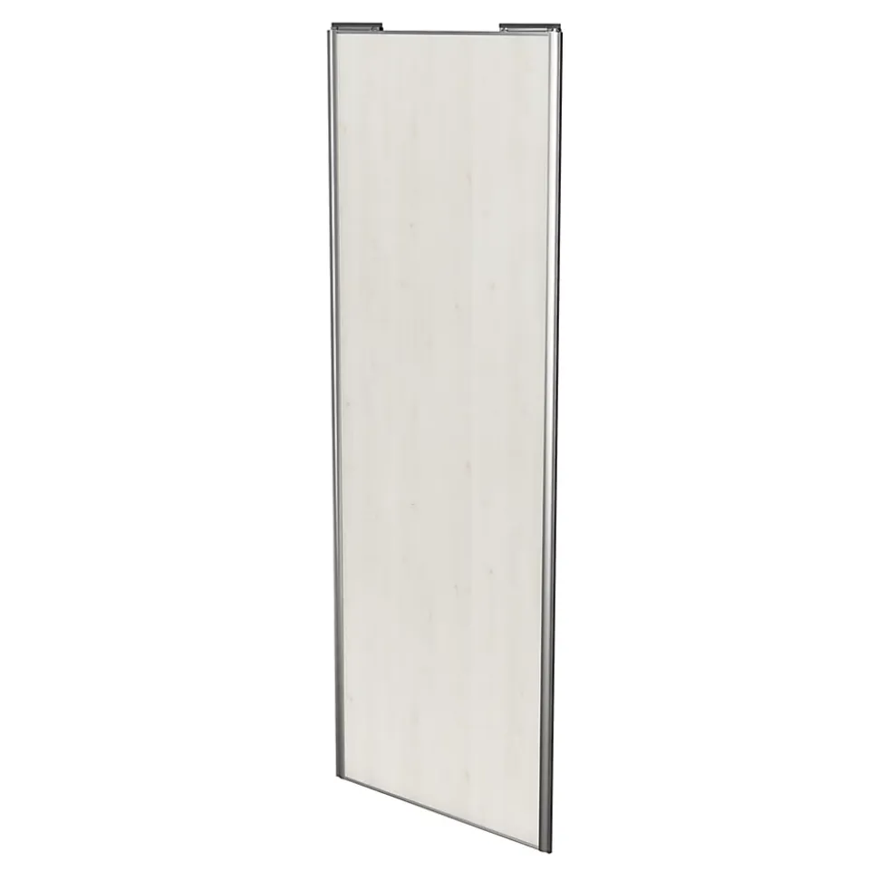 Porte de placard coulissante bois nordique profil gris GoodHome Arius H. 248,5 x L. 92.2 cm + amortisseurs