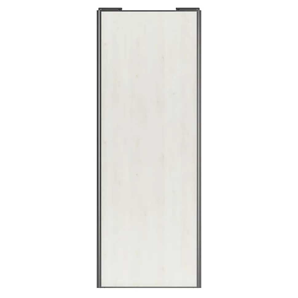 Porte de placard coulissante bois nordique profil gris GoodHome Arius H. 248,5 x L. 92.2 cm + amortisseurs