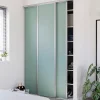 Porte de placard coulissante vert de gris profil gris GoodHome Arius H. 248,5 x L. 62.2 cm + amortisseurs