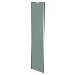 Porte de placard coulissante vert de gris profil gris GoodHome Arius H. 248,5 x L. 62.2 cm + amortisseurs